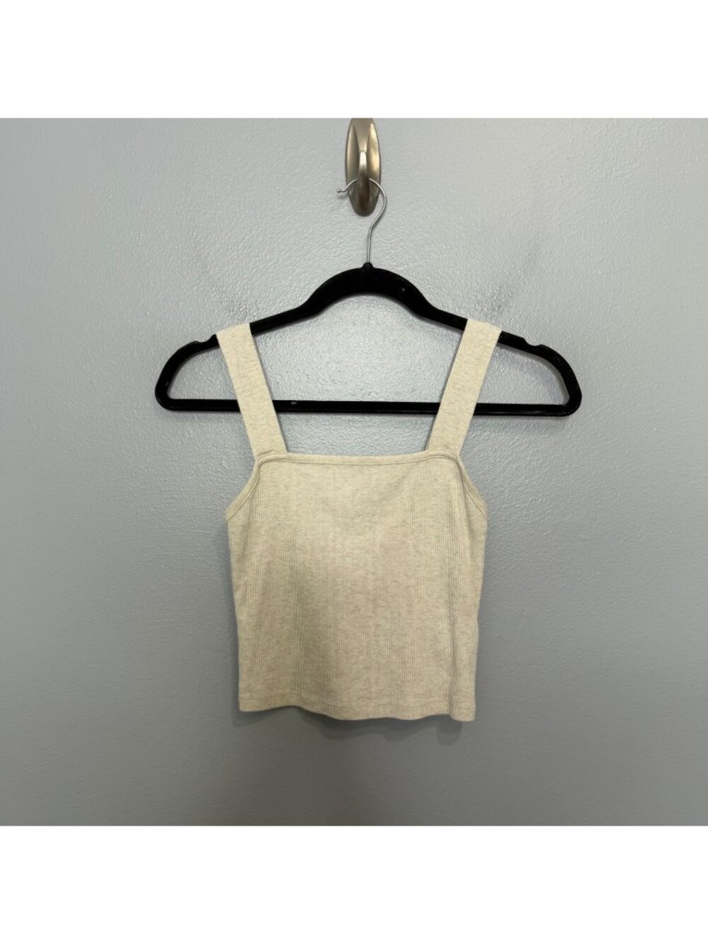 AMERICAN EAGLE heather tan square neck tank size S